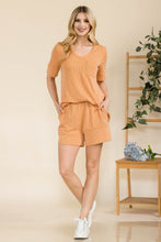 Load image into Gallery viewer, Celeste Rib Short Sleeve T-Shirt and Shorts Set