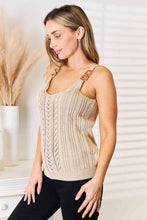 Load image into Gallery viewer, Basic Bae Openwork Scoop Neck Knit Tank Top