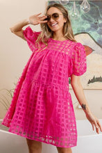 Load image into Gallery viewer, BiBi Gridded Organza Short Sleeve Dress