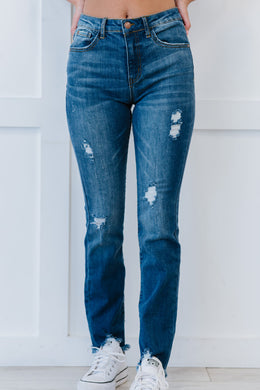 RISEN Traveler High-Waisted Straight Jeans