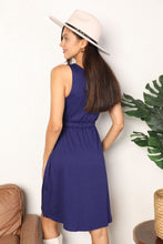 Load image into Gallery viewer, Double Take Button Front Empire Waist Sleeveless Slit Magic Dress