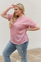 Load image into Gallery viewer, e.Luna Chunky Knit Short Sleeve Top in Mauve