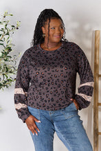 Load image into Gallery viewer, Jade By Jane Leopard Lace Detail Blouse
