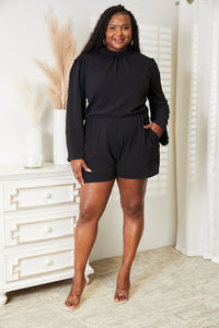 Culture Code Open Back Romper with Pockets