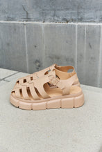 Load image into Gallery viewer, Qupid Platform Cage Stap Sandal in Tan