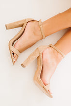 Load image into Gallery viewer, KAYLEEN Standing Tall Square Toe Block Heel Sandals in Taupe