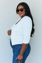 Load image into Gallery viewer, Doublju My Favorite 3/4 Sleeve Cropped Cardigan in Ivory