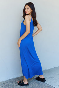 Ninexis Good Energy Cami Side Slit Maxi Dress in Royal Blue