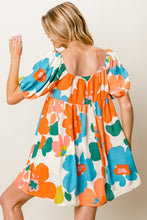 Load image into Gallery viewer, BiBi Floral Puff Sleeve Mini Dress