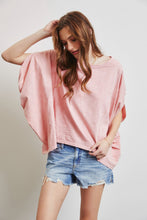 Load image into Gallery viewer, HEYSON Garment-Dyed Boat Neck Oversized Top