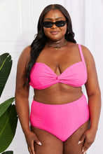 Load image into Gallery viewer, Marina West Swim Take A Dip Twist High-Rise Bikini in Pink