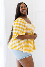 Load image into Gallery viewer, Mittoshop Sunny Meadow Gingham Babydoll Top