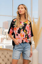 Load image into Gallery viewer, Sew In Love Floral Round Neck Short Sleeve T-Shirt