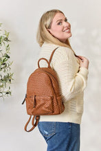 Load image into Gallery viewer, SHOMICO PU Leather Woven Backpack