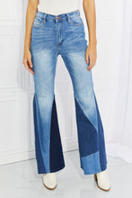 Load image into Gallery viewer, Vibrant Sienna Color Block Flare Jeans