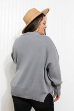 Load image into Gallery viewer, Zenana Comfort Awaits Slouchy Side Slit Sweater
