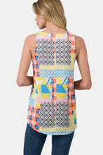 Load image into Gallery viewer, Zenana Printed Round Neck Curved Hem Tank