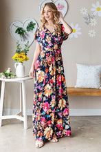 Load image into Gallery viewer, Heimish Floral Surplice Tie Waist Maxi Dress