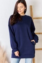 Load image into Gallery viewer, Zenana Oversized Round Neck Long Sleeve Sweatshirt