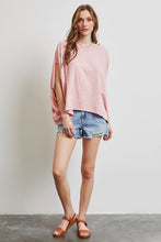 Load image into Gallery viewer, HEYSON Garment-Dyed Boat Neck Oversized Top