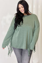 Load image into Gallery viewer, Celeste Fringe Detail Long Sleeve Top