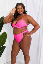 Load image into Gallery viewer, Marina West Swim Summer Splash Halter Bikini Set in Pink