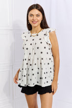 Load image into Gallery viewer, Heimish Shine Bright Butterfly Sleeve Star Print Top