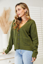 Load image into Gallery viewer, Heimish Long Sleeve V Neck Button Down Cardigan