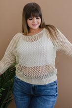 Load image into Gallery viewer, GeeGee Gracefully Golden Openwork Sweater