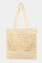 Load image into Gallery viewer, Fame Straw-Paper Crochet Tote Bag