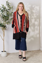 Load image into Gallery viewer, Celeste Striped Button Up Long Sleeve Cardigan