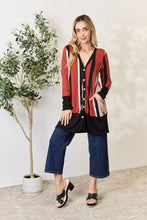 Load image into Gallery viewer, Celeste Striped Button Up Long Sleeve Cardigan