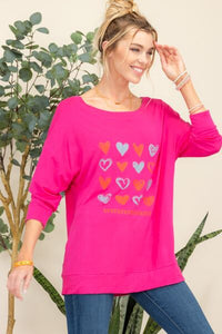 Celeste Heart Graphic Long Sleeve T-Shirt