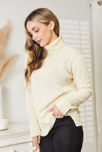 Load image into Gallery viewer, Heimish Long Sleeve Turtleneck Sweater with Side Slit