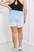 Load image into Gallery viewer, Zenana In The Zone Dip Dye High Waisted Shorts in Blue