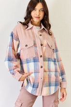 Load image into Gallery viewer, J.NNA Plaid Colorblock Button Down Jacket