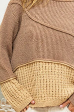Load image into Gallery viewer, BiBi Texture Detail Contrast Drop Shoulder Sweater