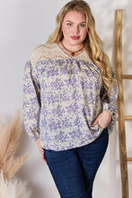 Load image into Gallery viewer, Hailey &amp; Co Lace Detail Printed Blouse