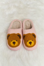 Load image into Gallery viewer, Melody Teddy Bear Print Plush Slide Slippers