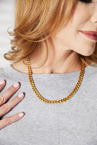 Adored Curb Chain Stainless Steel Necklace