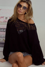 Load image into Gallery viewer, BiBi Lace Detail Ribbed Long Sleeve Top
