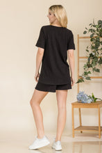 Load image into Gallery viewer, Celeste Rib Short Sleeve T-Shirt and Shorts Set