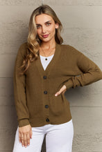 Load image into Gallery viewer, Zenana Kiss Me Tonight Button Down Cardigan in Olive