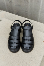 Load image into Gallery viewer, Qupid Platform Cage Stap Sandal in Black