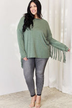 Load image into Gallery viewer, Celeste Fringe Detail Long Sleeve Top