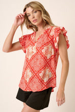 Load image into Gallery viewer, Mittoshop Printed Butterfly Sleeve Blouse