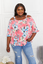 Load image into Gallery viewer, Sew In Love Fresh Take  Floral Cold-Shoulder Top