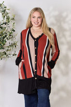 Load image into Gallery viewer, Celeste Striped Button Up Long Sleeve Cardigan