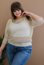 Load image into Gallery viewer, GeeGee Gracefully Golden Openwork Sweater