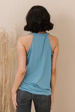 Load image into Gallery viewer, Zenana Cherished Time Surplice Top in Blue Grey